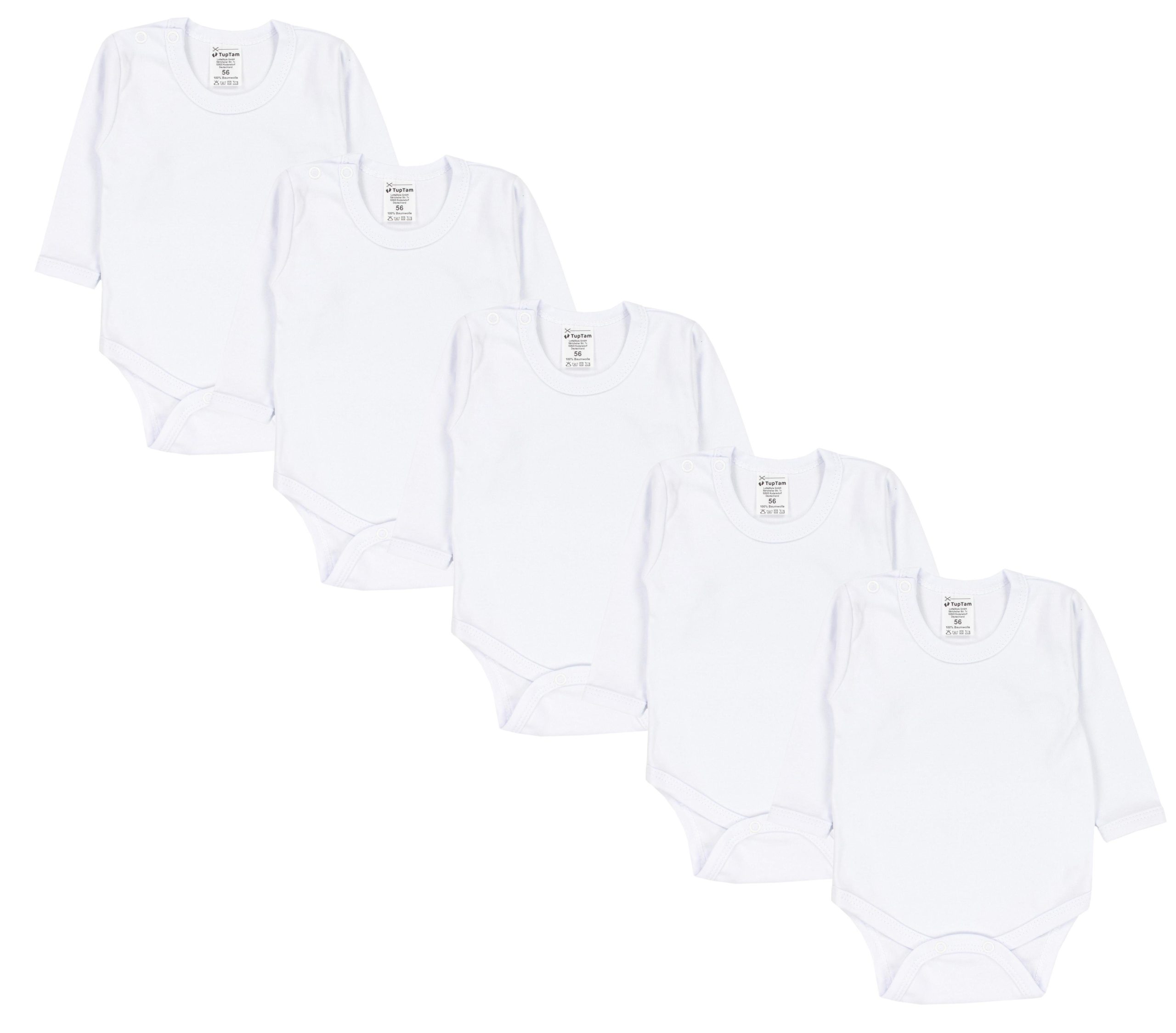 TupTam Langarmbody – TupTam Jungen Baby Body Langarm Unifarben 5er Pack