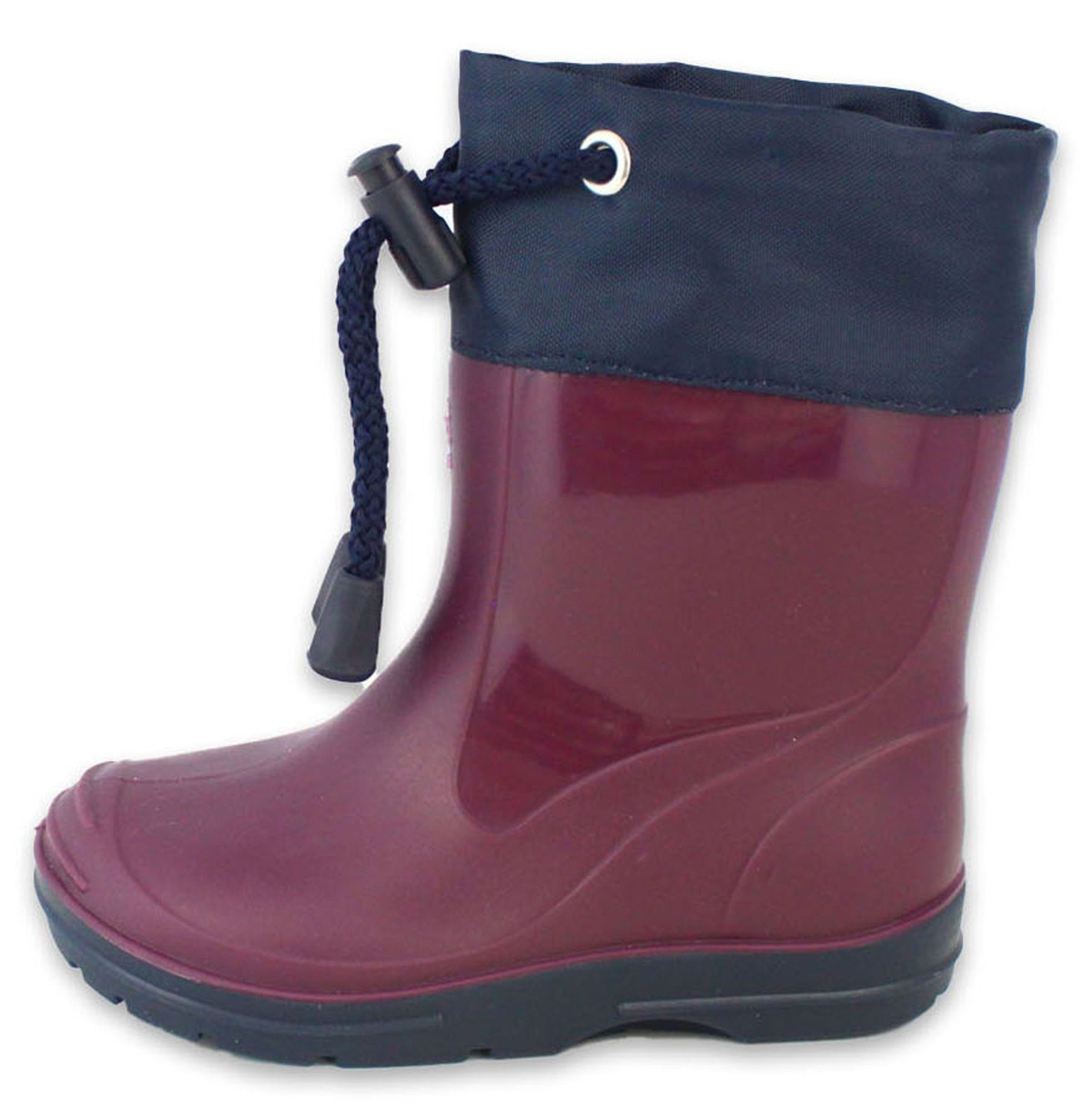 Beck Kids' Short-Shaft Wellington Boots with Warm Lining - Waterproof Rubber Boots for Boys & Girls