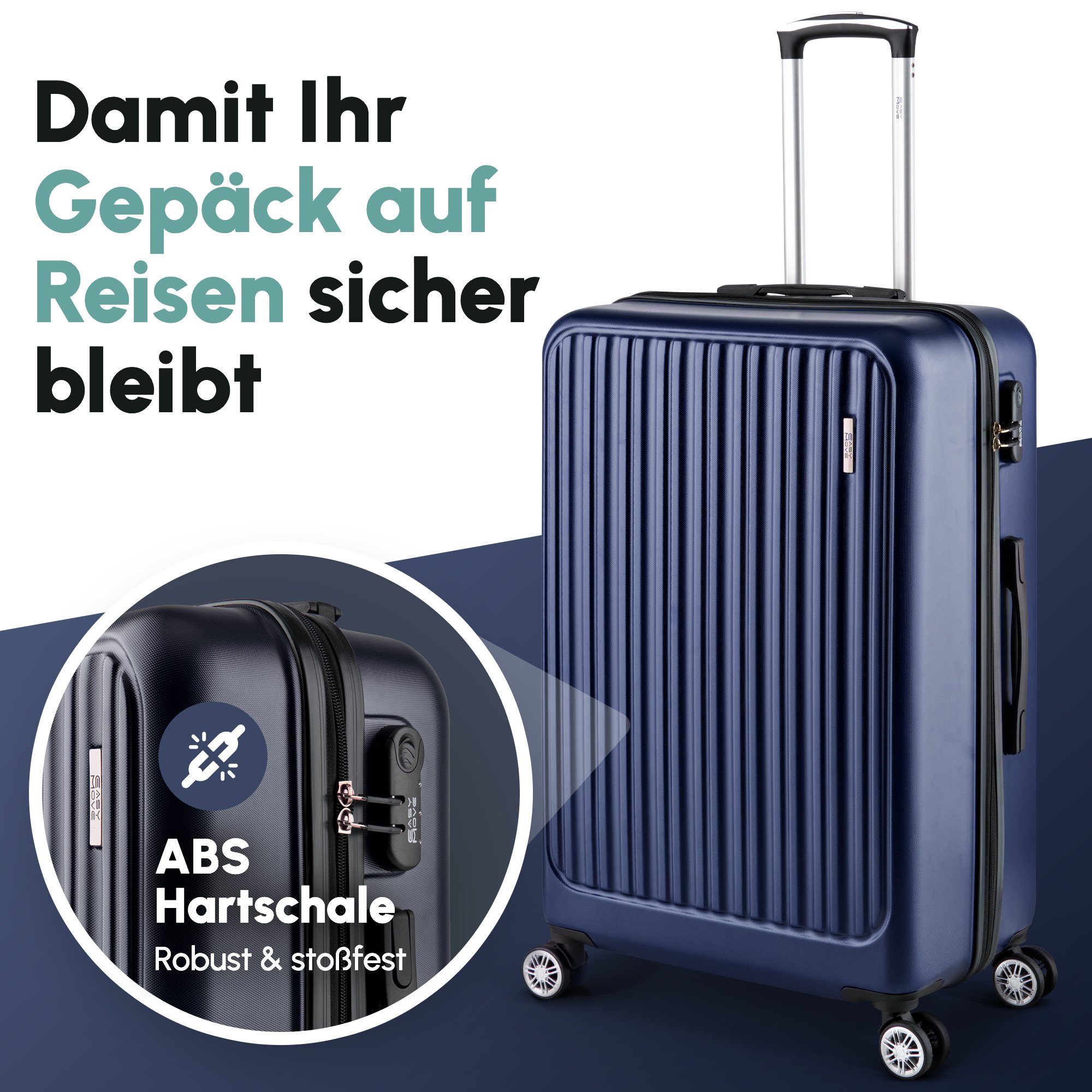 Easy Move ACE 026 Hartschalen-Trolley - Robuster Reisekoffer aus ABS