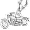 Golden Hufschmied Charm-Einhänger Motorrad Karabiner Charm Anhänger für Bettelarmband 925 Silber (inkl. Etui)