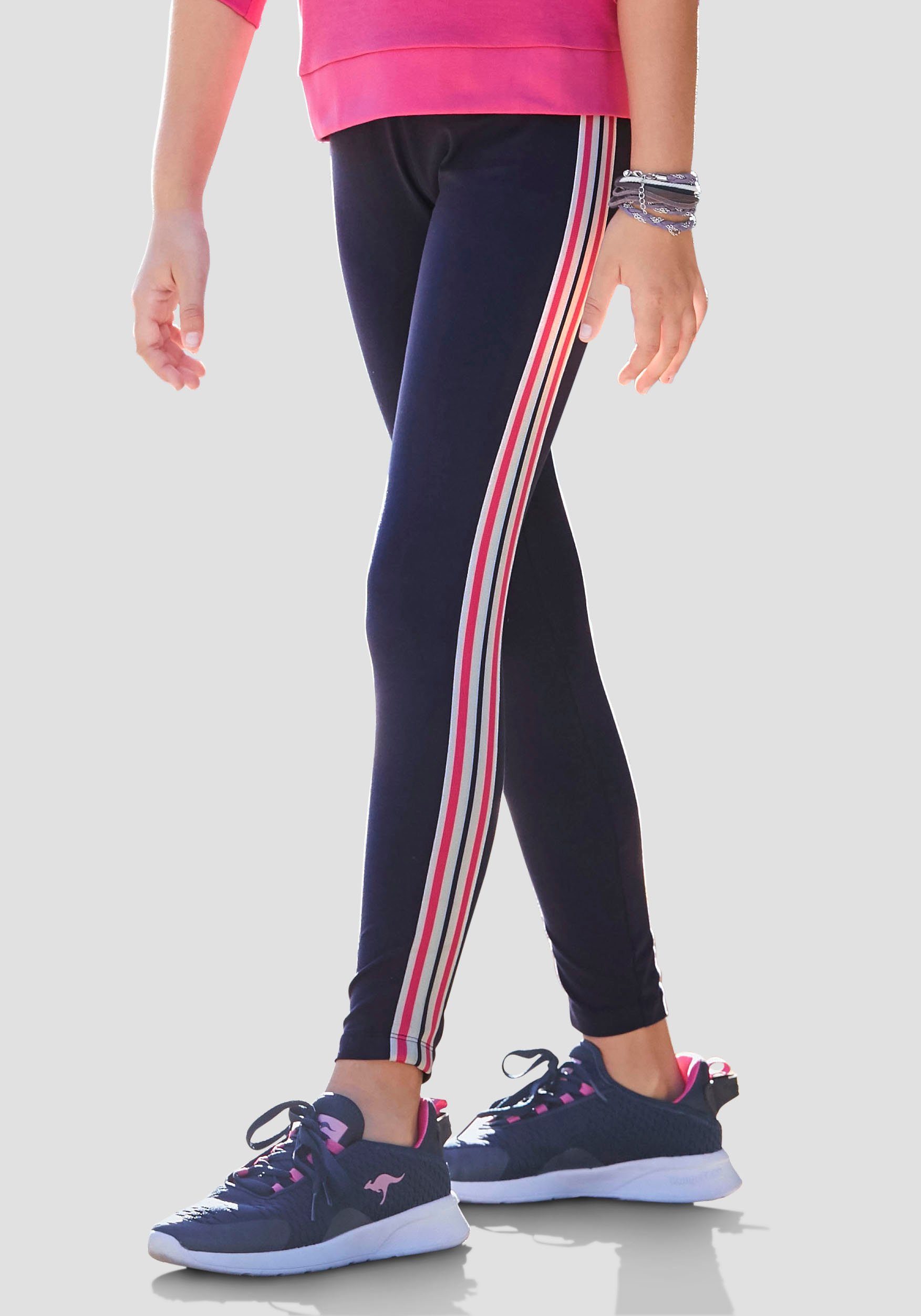 KangaROOS Striped Waistband Leggings for Girls KangaROOS Striped Waistband Leggings for Girls