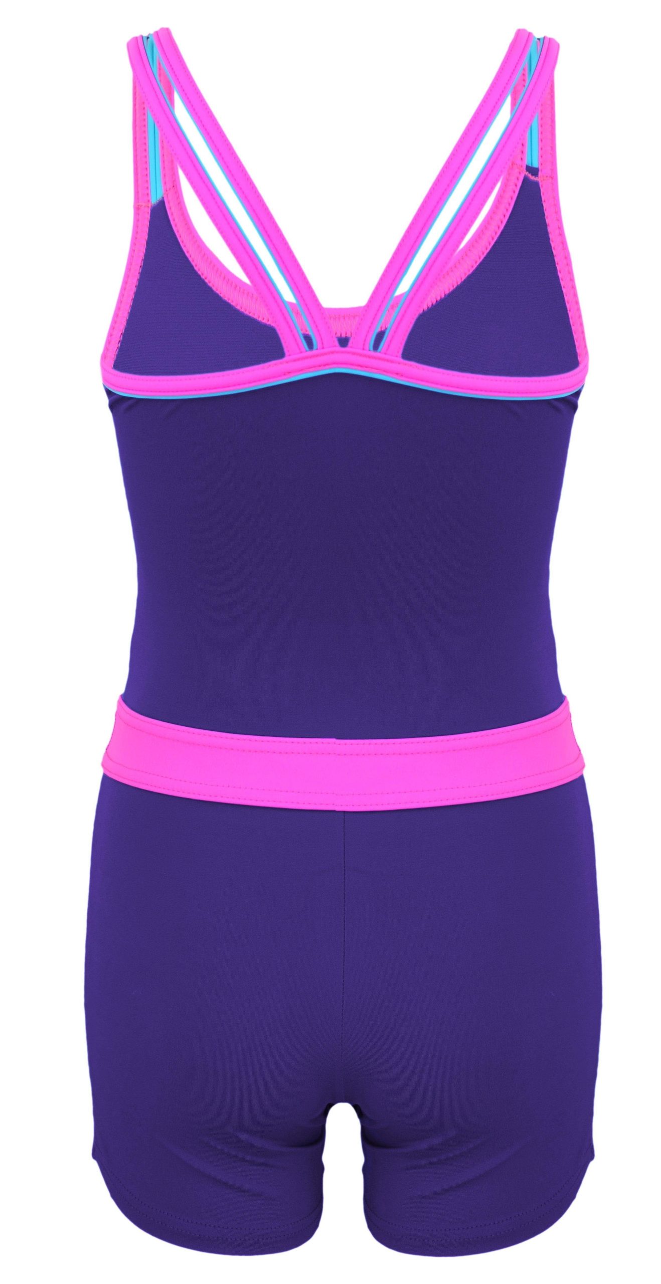 Aquarti Girls Swimsuit with Legs - Racerback Design Aquarti Girls Swimsuit with Legs - Racerback Design