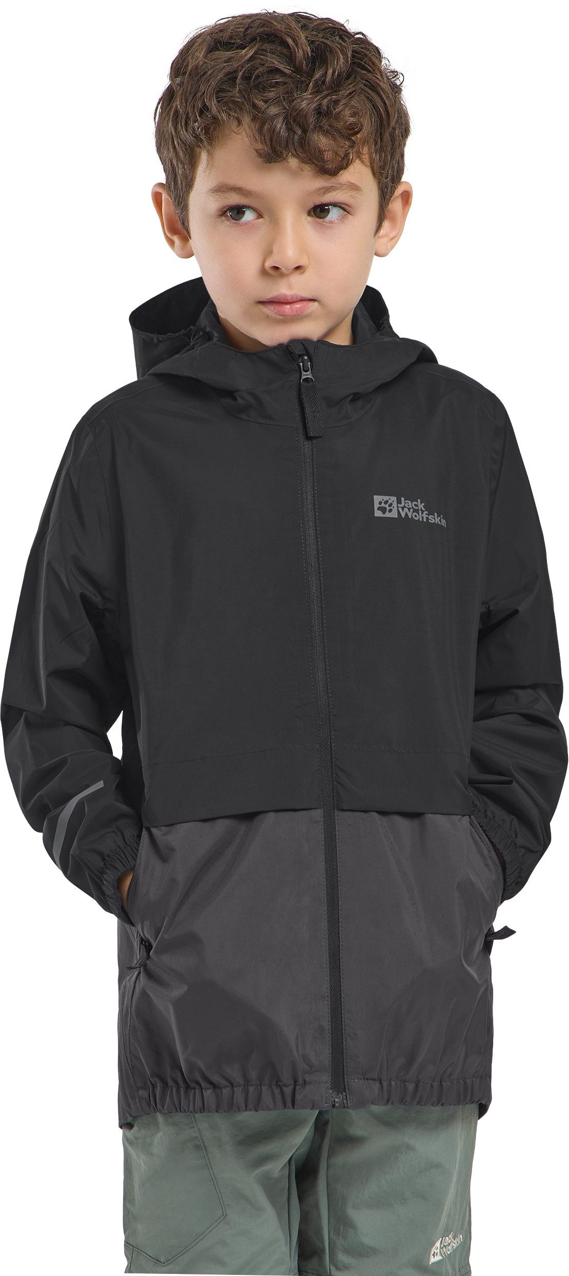 Jack Wolfskin Rainy Days 2L Boys Rain Jacket - Lightweight & Packable