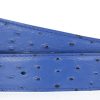 Erdi Űnver Ledergürtel Wendegürtel Straußenleder Electric Blau 40mm ohne H Gürtelschnalle