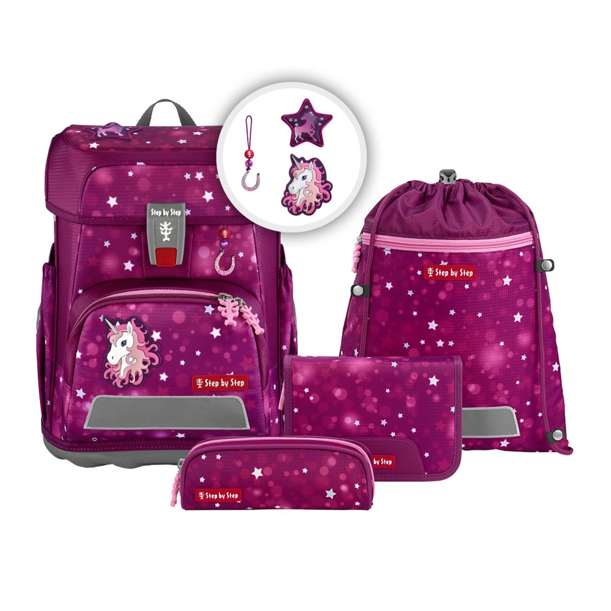 Step by Step CLOUD School Backpack Set, 5-Piece (5-tlg)