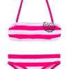 Bench Bandeau Bikini: Striped & Printed Two-Piece Swimsuit