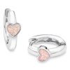 Prinzessin Lillifee Herz-Creolen 925 Sterling Silber Rosé Emaille 9049219