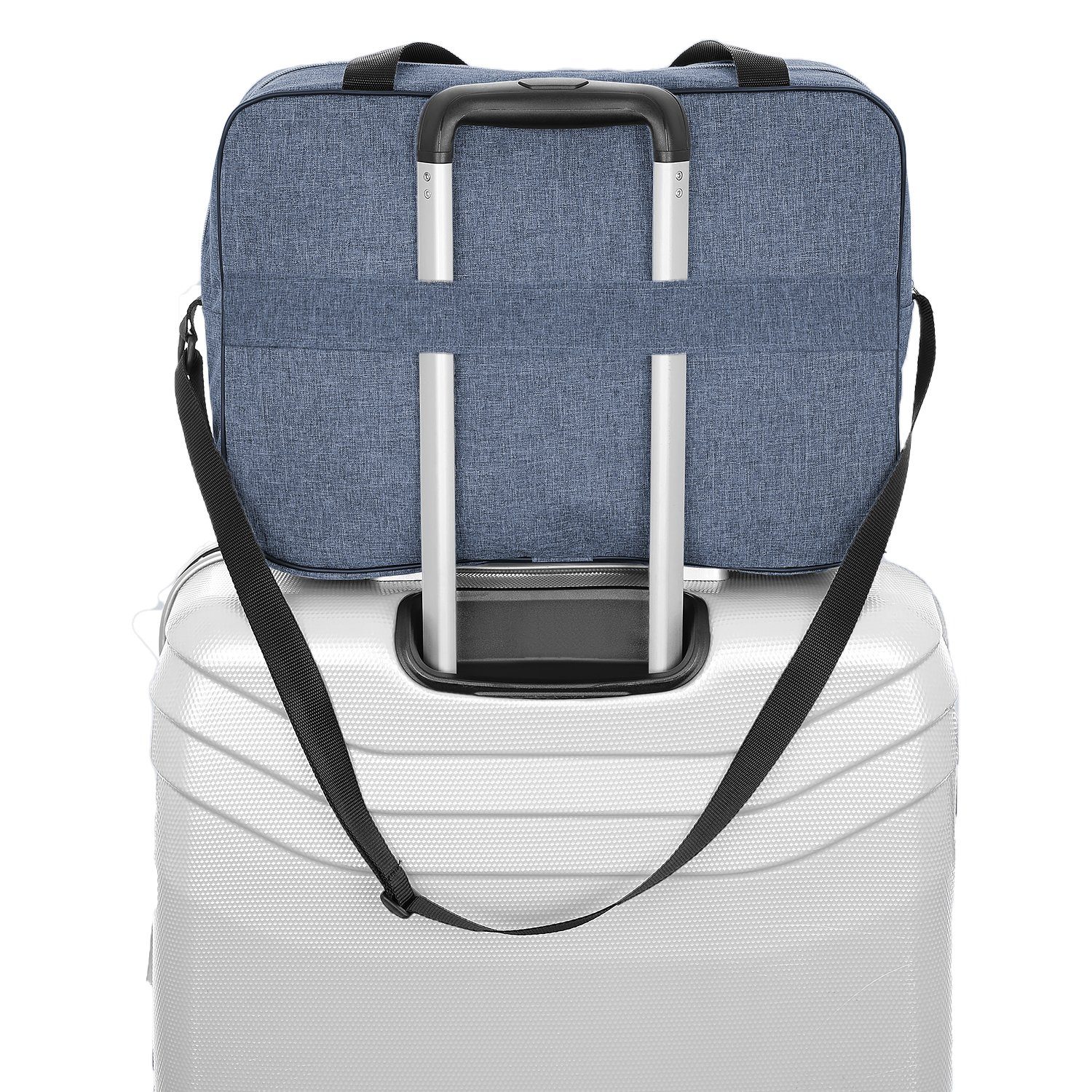 Granori Reisetasche 40x30x10 cm Handgepäck für Lufthansa Flug, extra leicht, mit verstellbarem Schultergurt