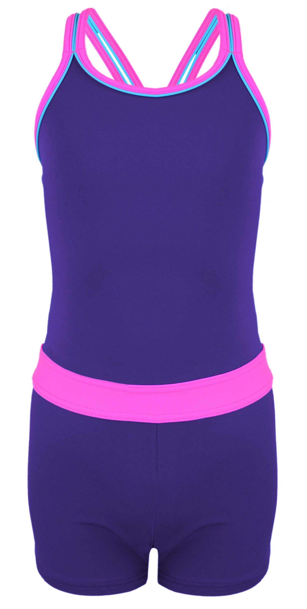 Aquarti Girls Swimsuit with Legs - Racerback Design