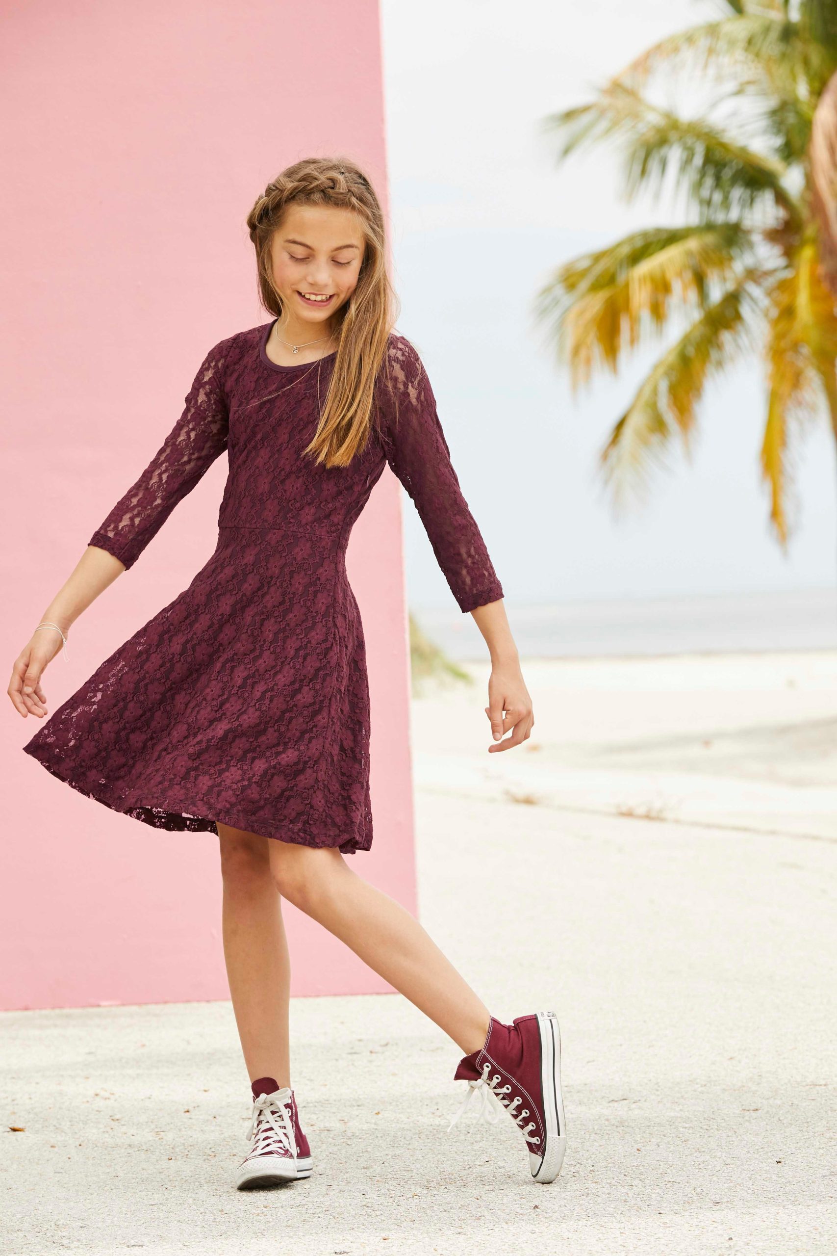 KIDSWORLD Jerseykleid - Spitzenkleid festliche Anlässe KIDSWORLD Jerseykleid - Spitzenkleid festliche Anlässe