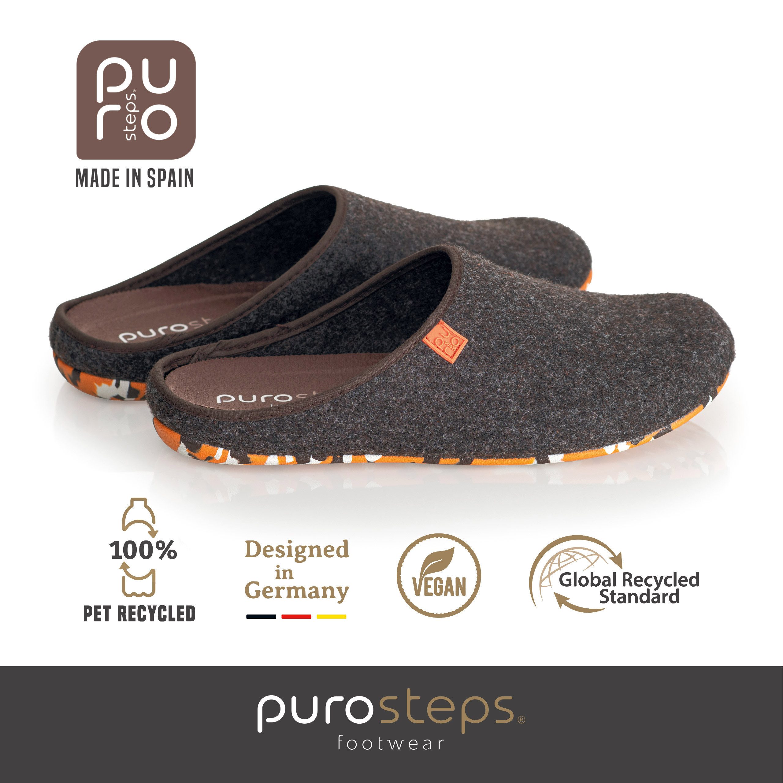 purosteps Fieltro-Eco Wool Felt House Slippers - Sustainable Comfort & Style