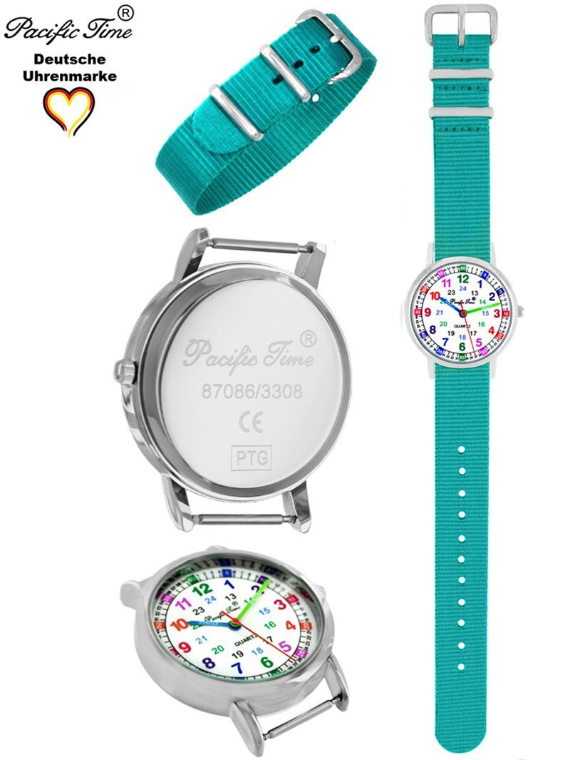 Pacific Time Children's Learning Quartz Watch - Interchangeable Strap & Fun Designs