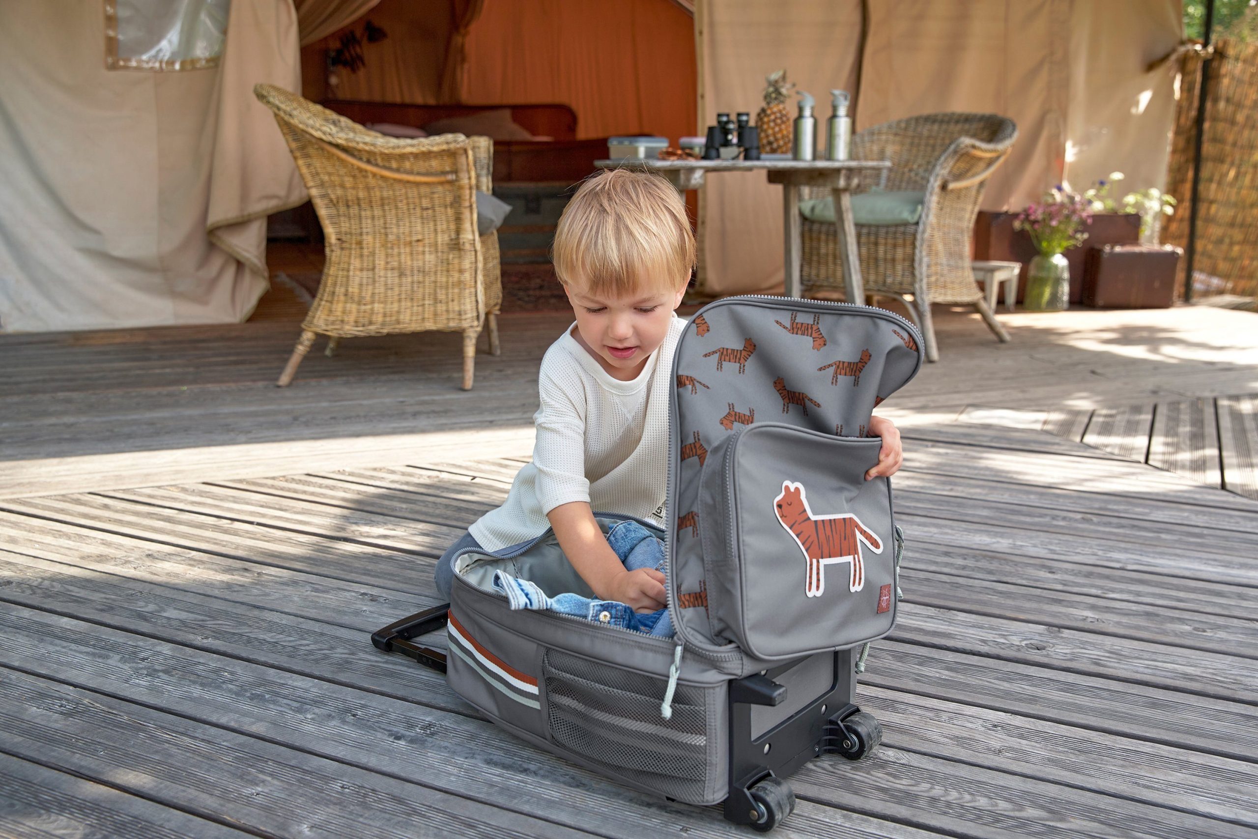 LÄSSIG Kinderkoffer Safari Tiger Grey LÄSSIG Kinderkoffer Safari Tiger Grey