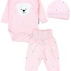 TupTam Baby Essentials Package - Unisex Long Sleeve Bodysuit, Pants & Hat Set