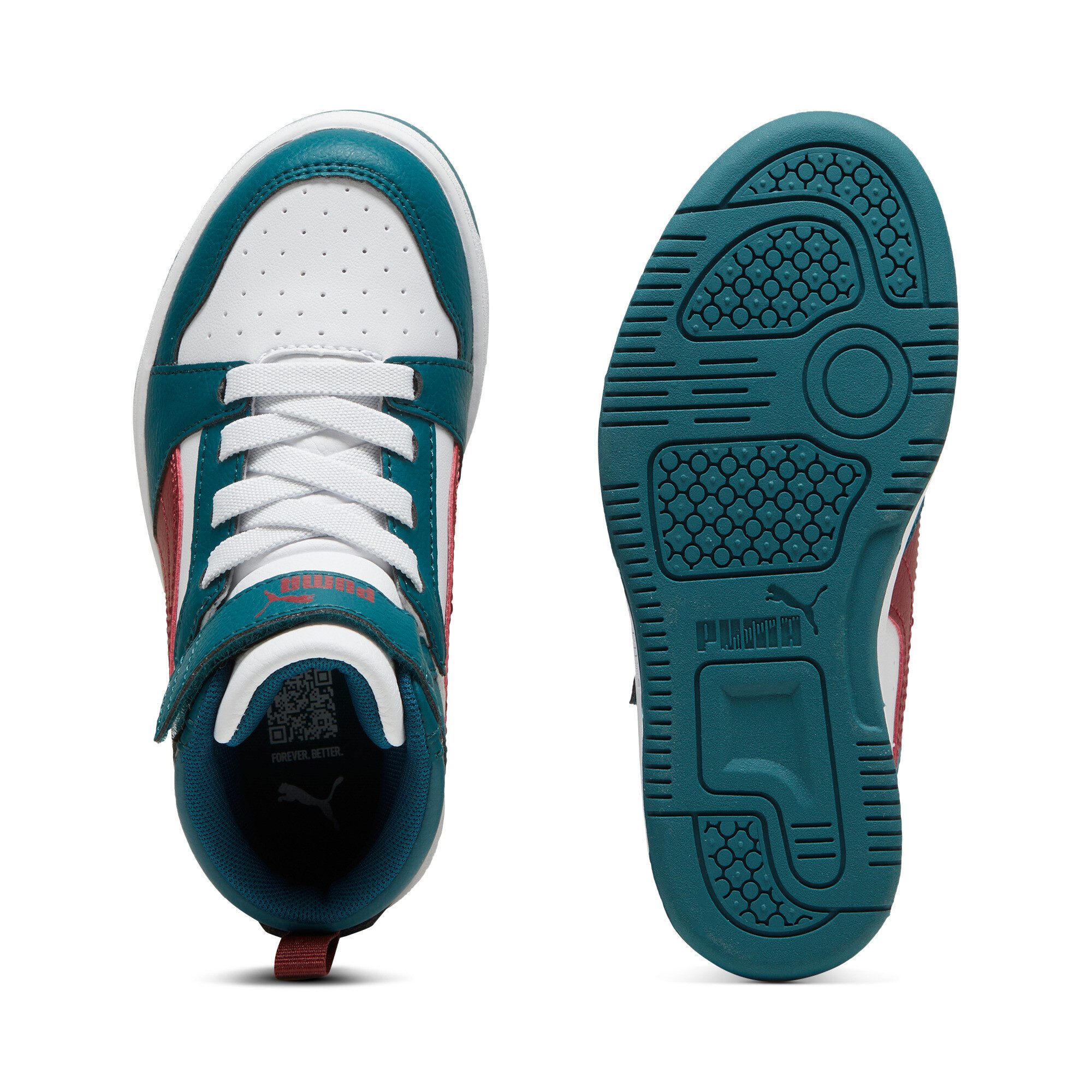 PUMA Rebound V6 Mid AC+ PS Kids' Retro Basketball Sneakers PUMA Rebound V6 Mid AC+ PS Kids' Retro Basketball Sneakers