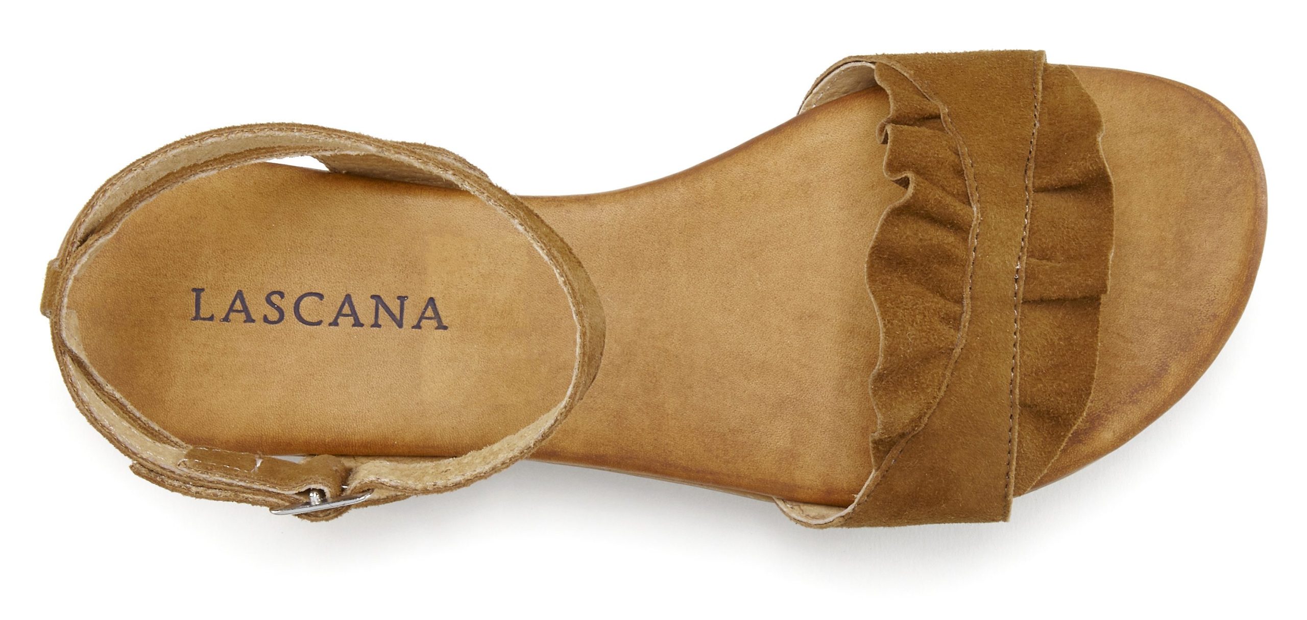 LASCANA Damen Sandalen: Sommerliche Eleganz aus Leder mit Blumen LASCANA Damen Sandalen: Sommerliche Eleganz aus Leder mit Blumen