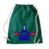 Top Gun F-14 Tomcat Drawstring Bag - 80s 90s Maverick - Blonnie & Brownie