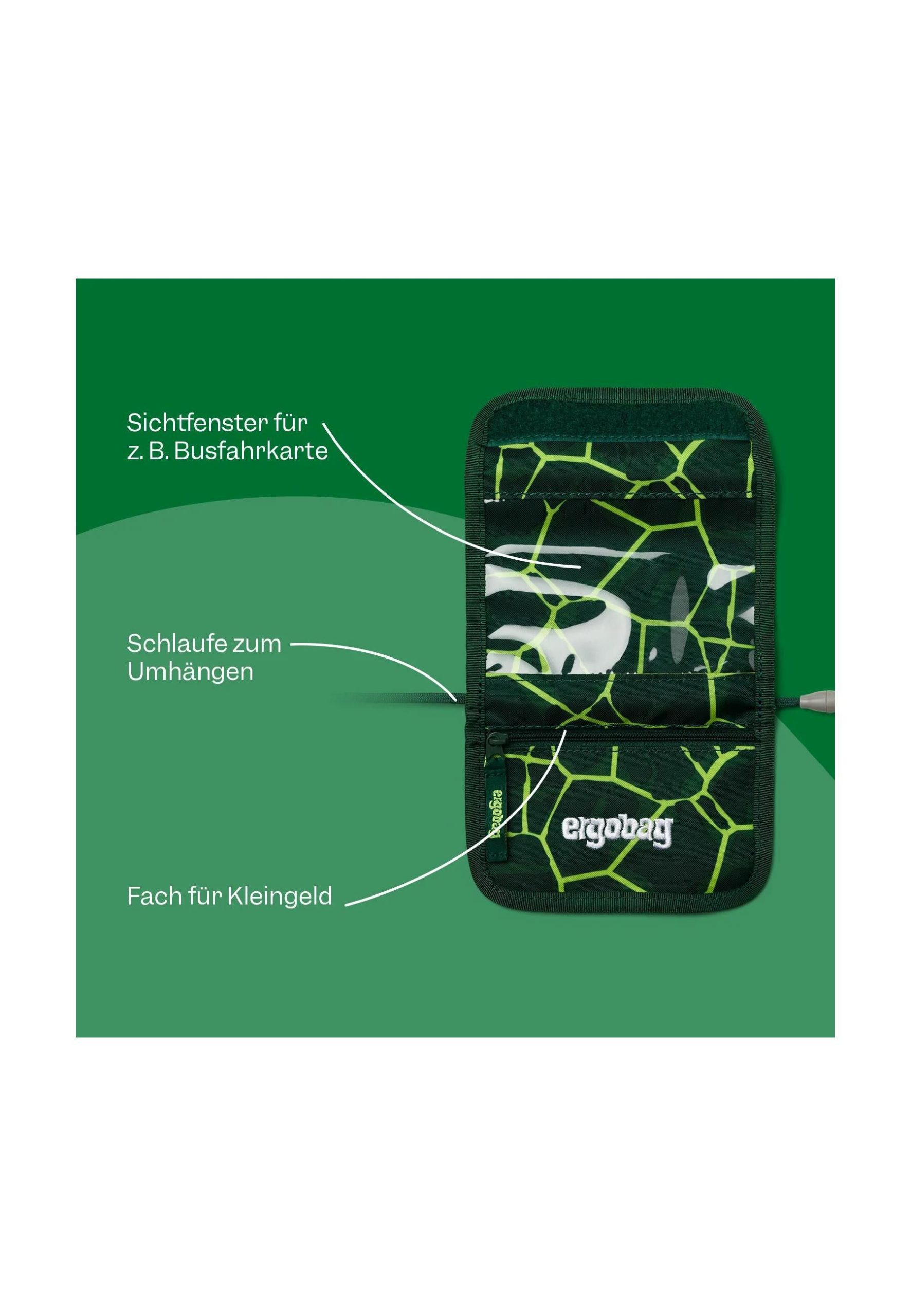 ergobag Neck Pouch Wallet for Kids - WolkenzauBear Pink