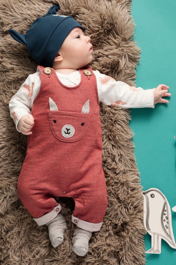 PINOKIO Dungaree - Lama Print, Adjustable Straps, Soft Cotton