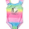 MINOTI Girls' Swimsuit - Asymmetric Ruffle Design (9m-8y)