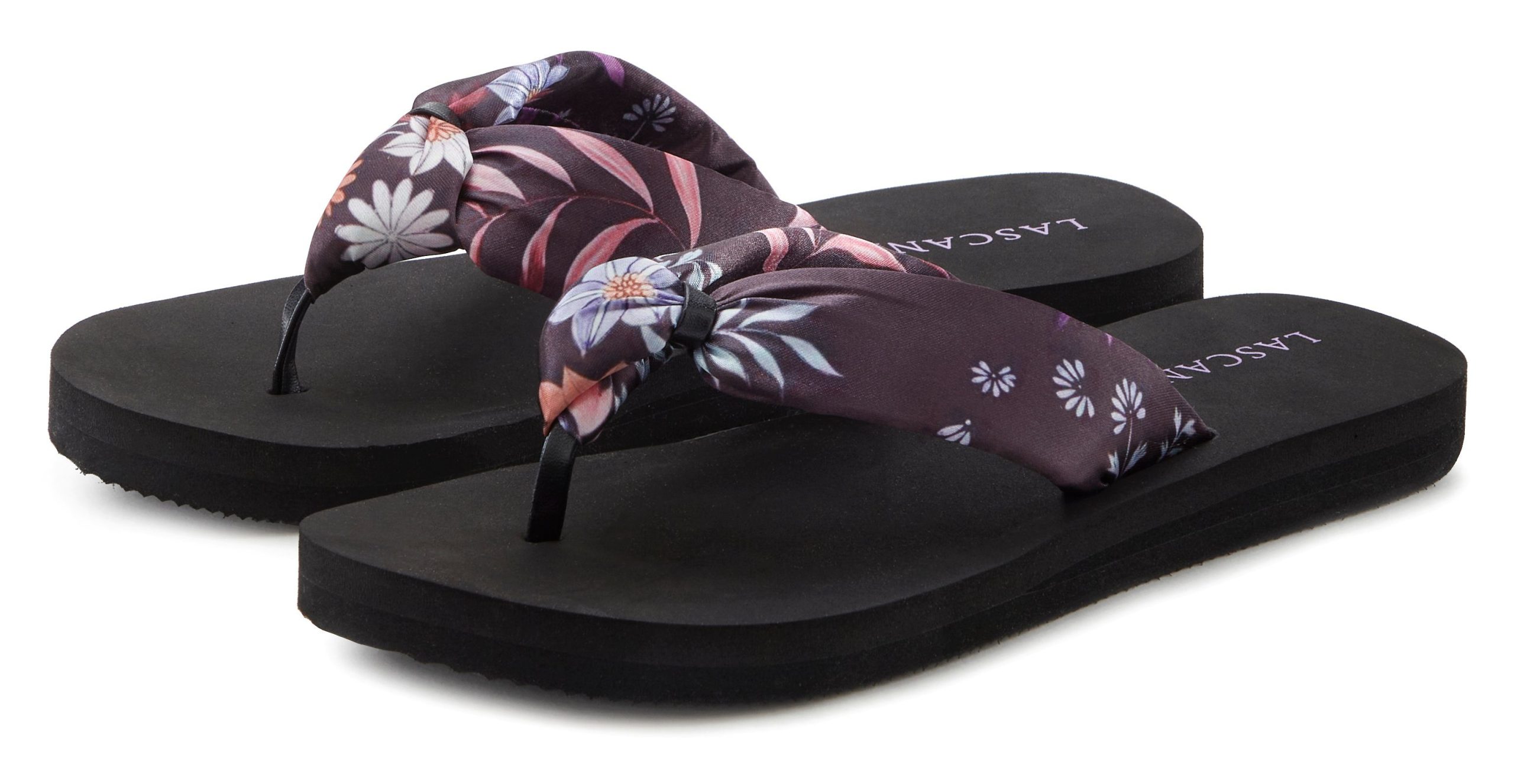 LASCANA Nautical Beach Slide Sandals - VEGAN Lightweight Pool Shoes