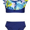 Aquarti Girls' Bikini Set - Mermaid or Stripe Design