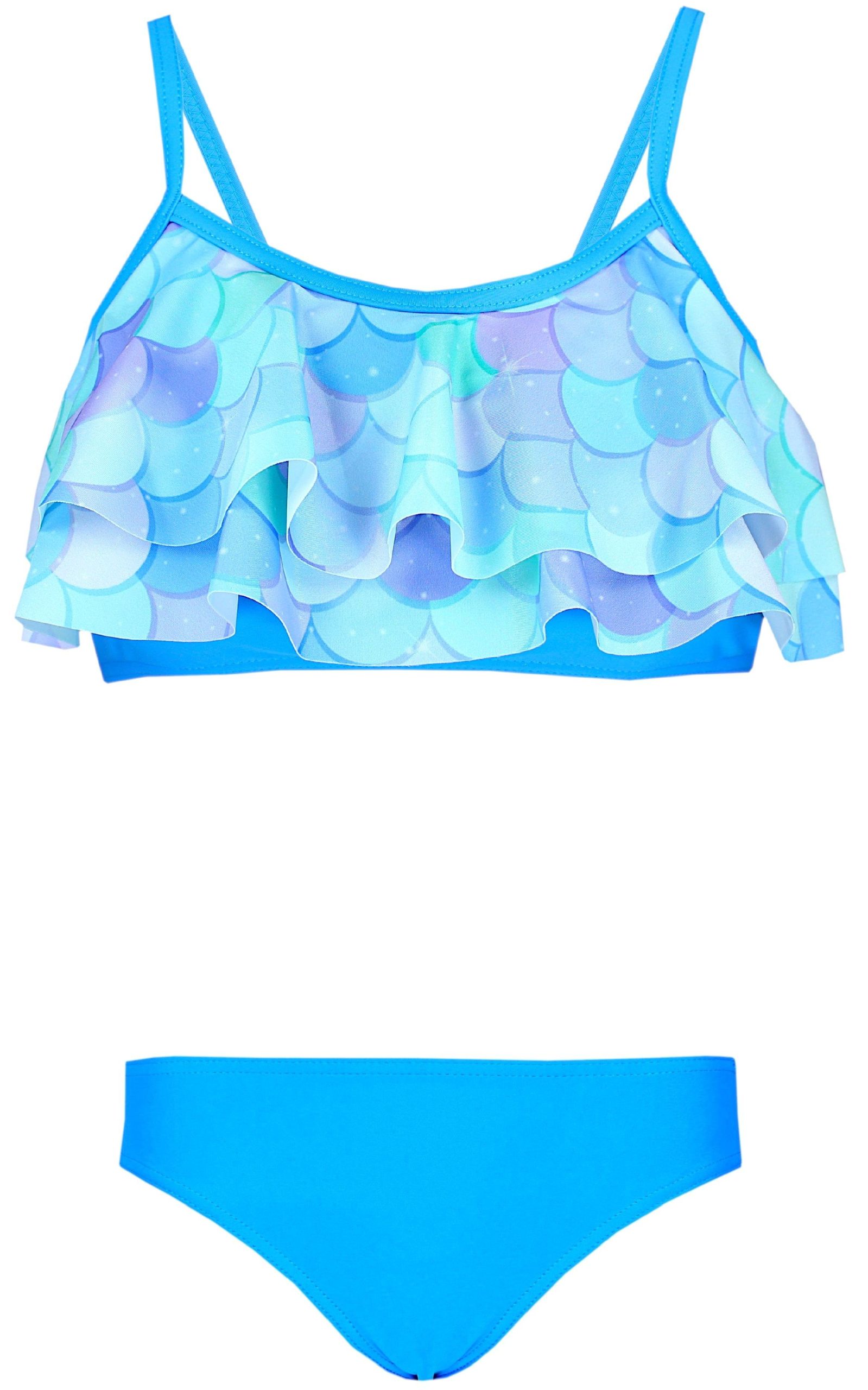 Aquarti Girls' Bikini Set - Mermaid or Stripe Design