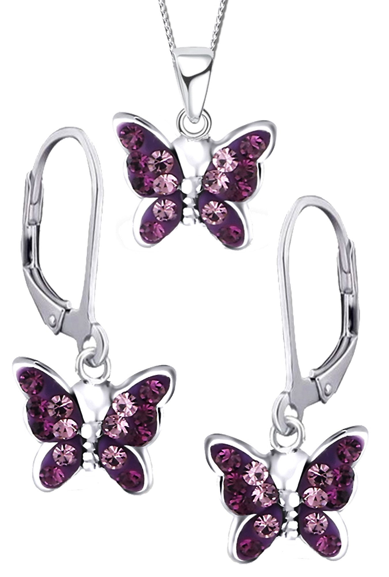 Limana OhrstecKer-Set 925 Silber Einhorn Pferde Schmetterling Kinderohrringe Kinderschmuck, Glitzer | Preisvergleich | DeutschlandCard