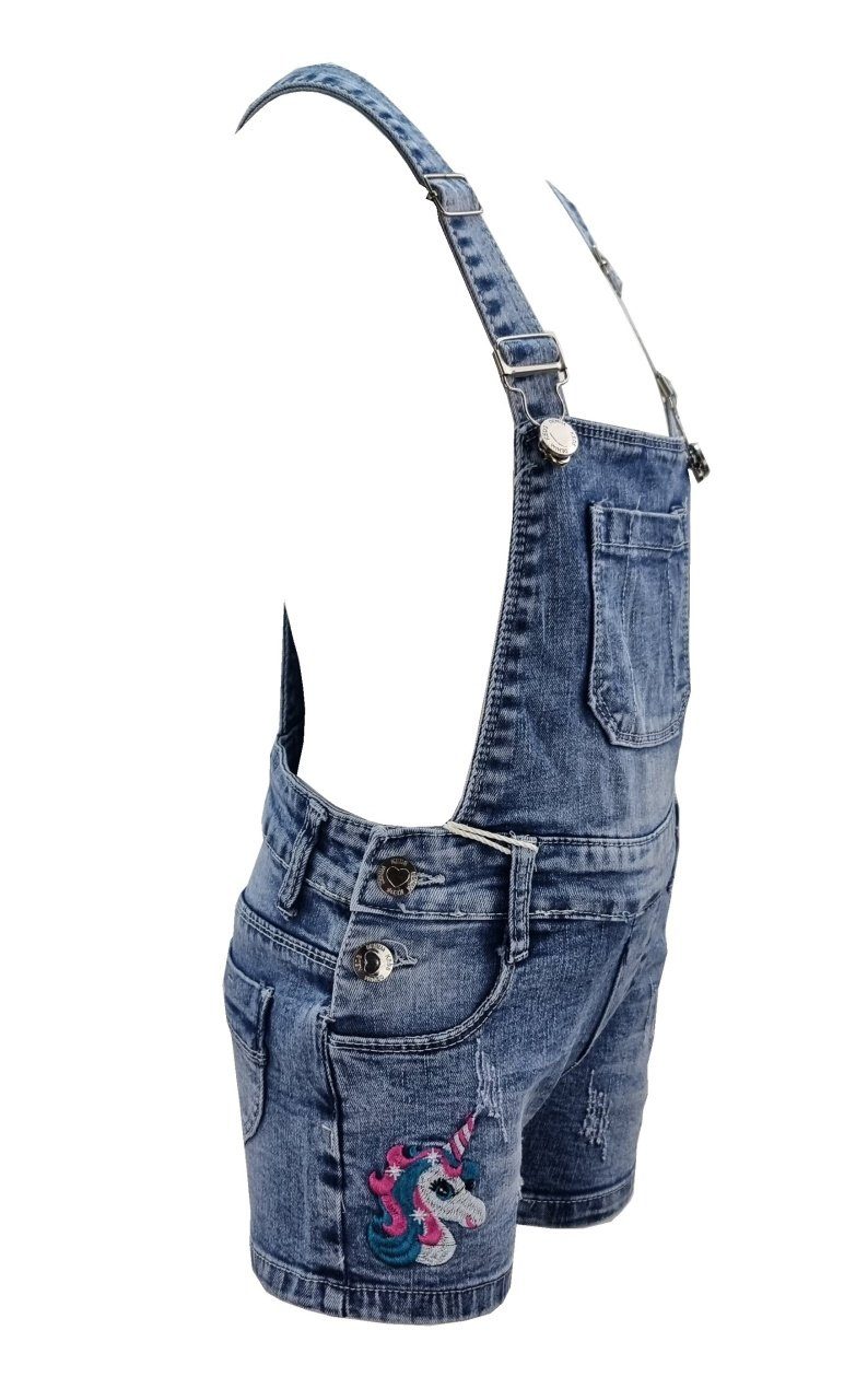 Girls Fashion 'M412e' Latzjeans - Denim Dungarees | Summer Style