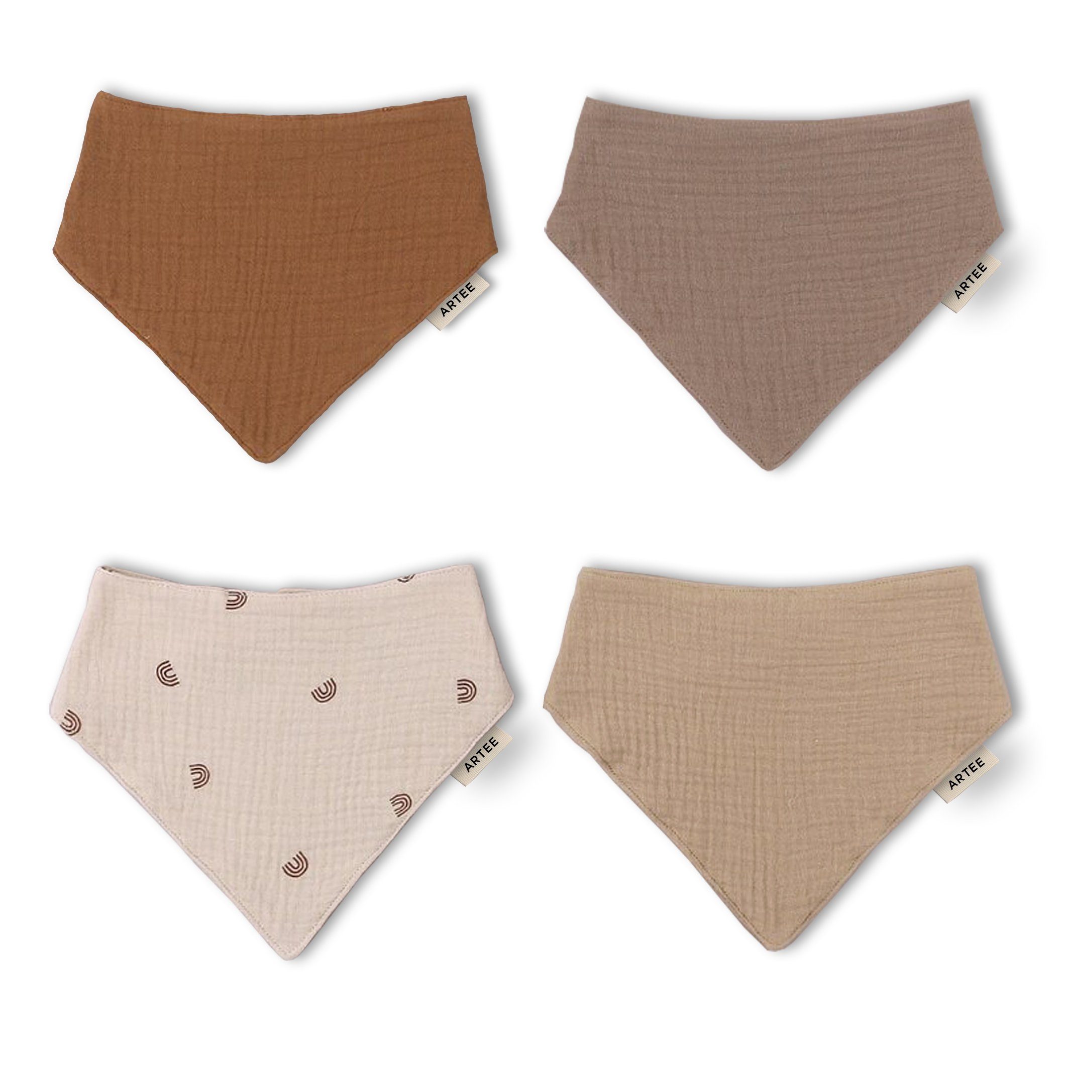 Artee Little Dutch Muslin Bib Set | Soft Organic Cotton Baby Bibs 0-18 Months