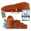 TRAVEL DUDE Kofferorganizer aus recycelten Plastikflaschen (ultraleichte Packwürfel, 4-tlg., Mit Packtaschen in verschiedenen Größen und einem Wäschebeutel), mit Kompression und einem Nassfach