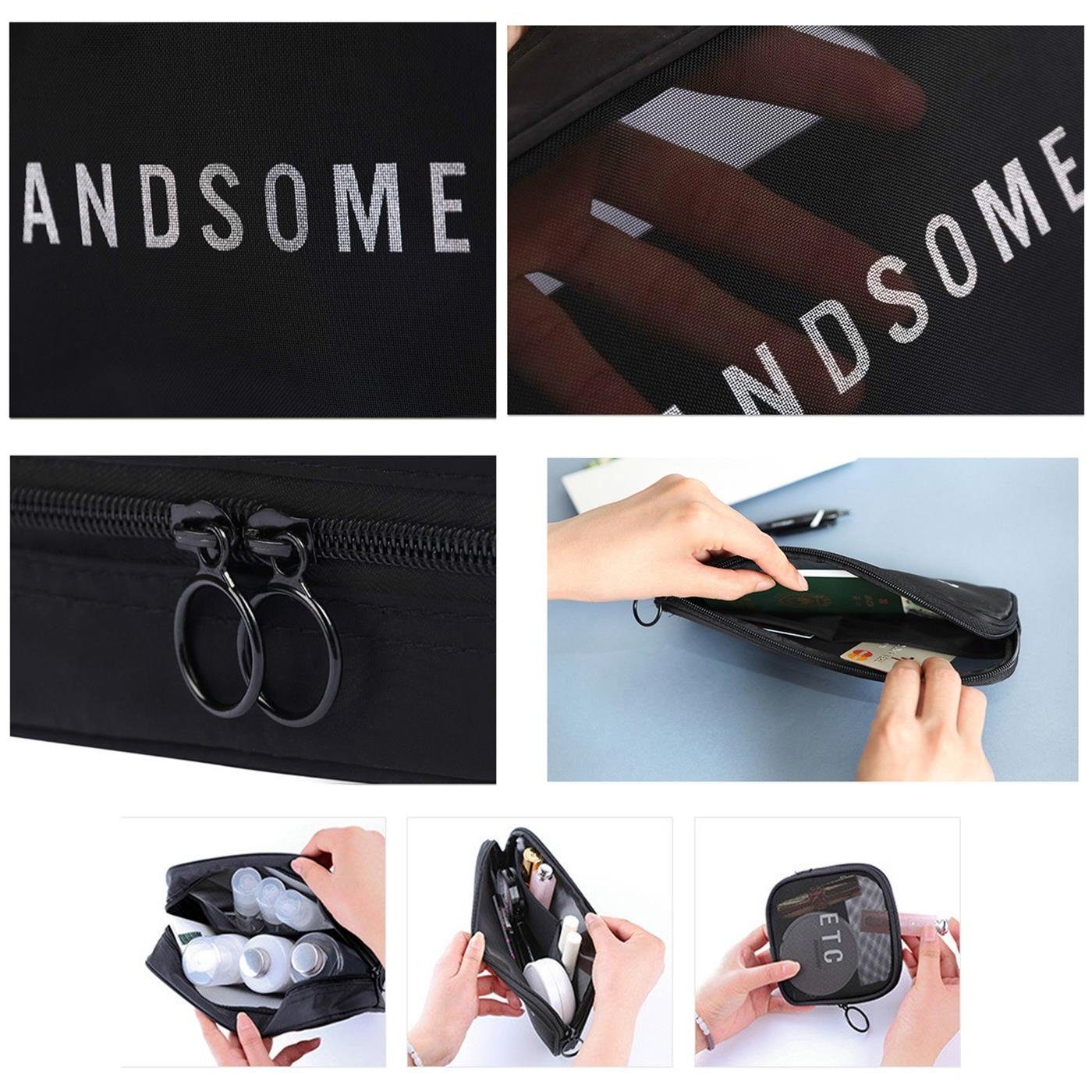 VERCO 3-Piece Cosmetic & Toiletry Bag Set - Travel Makeup Case VERCO 3-Piece Cosmetic & Toiletry Bag Set - Travel Makeup Case