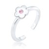 Elli Silver Flower Ring for Children - Crystal Accent 925 Silver