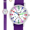 Pacific Time Children's Learning Quartz Watch - Interchangeable Strap & Fun Designs