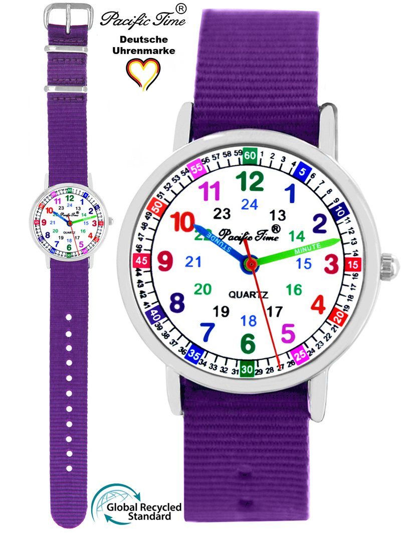 Pacific Time Children's Learning Quartz Watch - Interchangeable Strap & Fun Designs