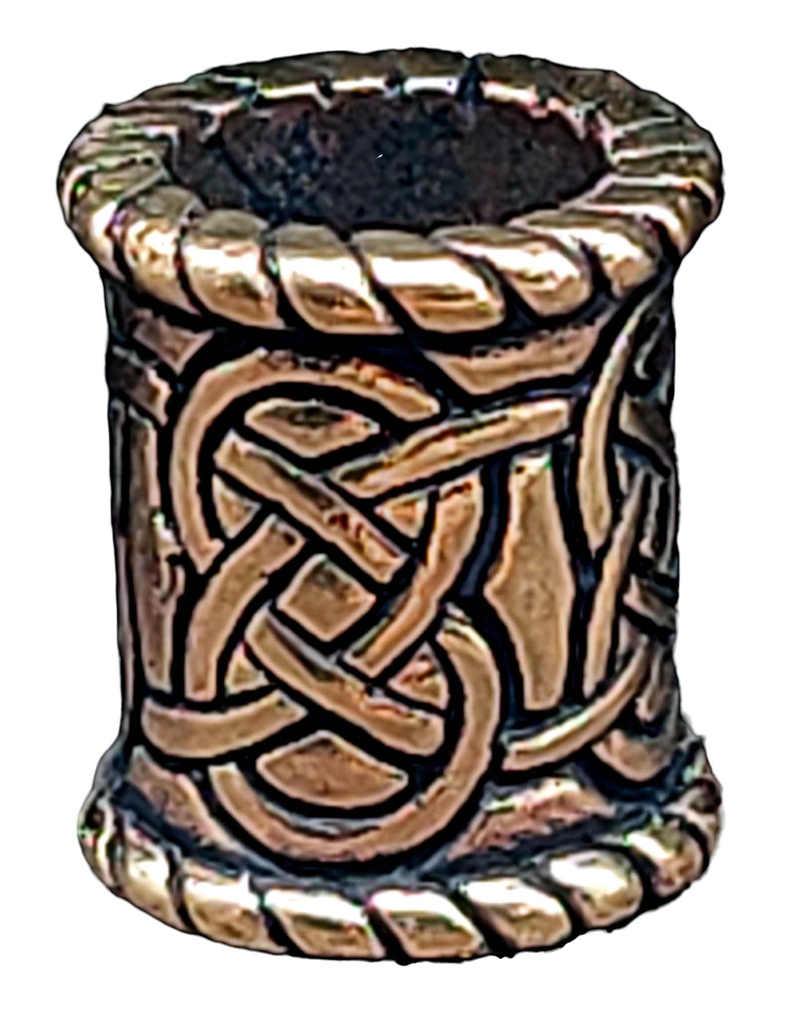 Kiss of Leather Driadem Bartperle Haarperle Bronze Keltknoten keltische Knoten 8mm Kiss of Leather Driadem Bartperle Haarperle Bronze Keltknoten keltische Knoten 8mm