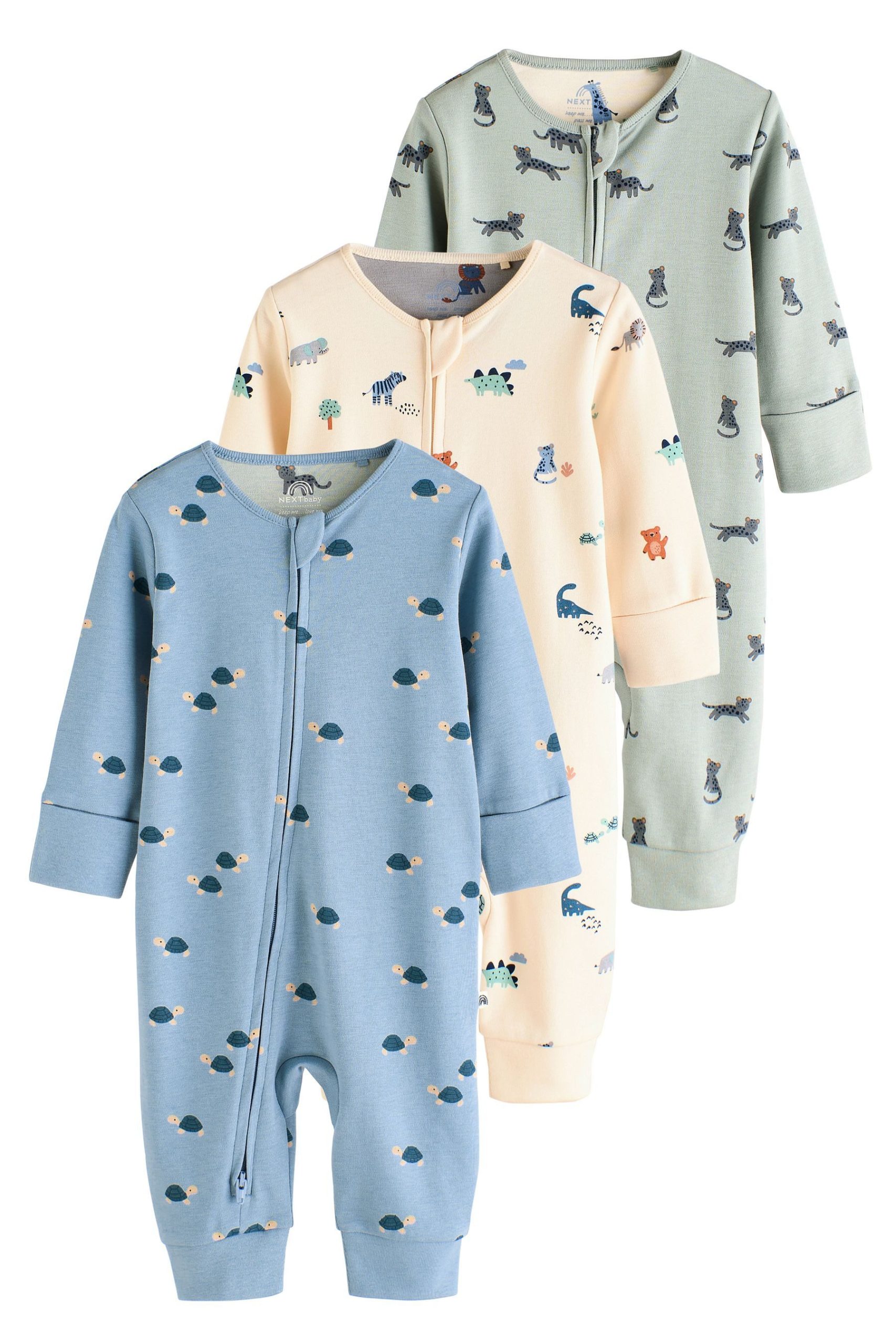 Next Baby Sleepsuit 3-Pack - Printed Nightwear Set