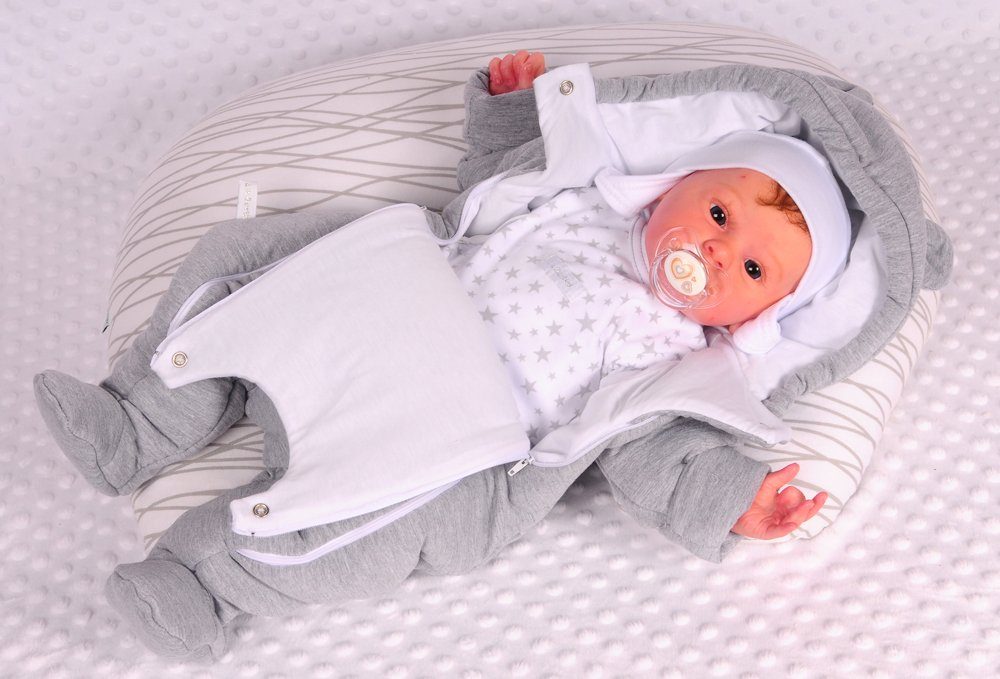 La Bortini Baby Snowsuit Pram Suit Transition Overall in Grey La Bortini Baby Snowsuit Pram Suit Transition Overall in Grey