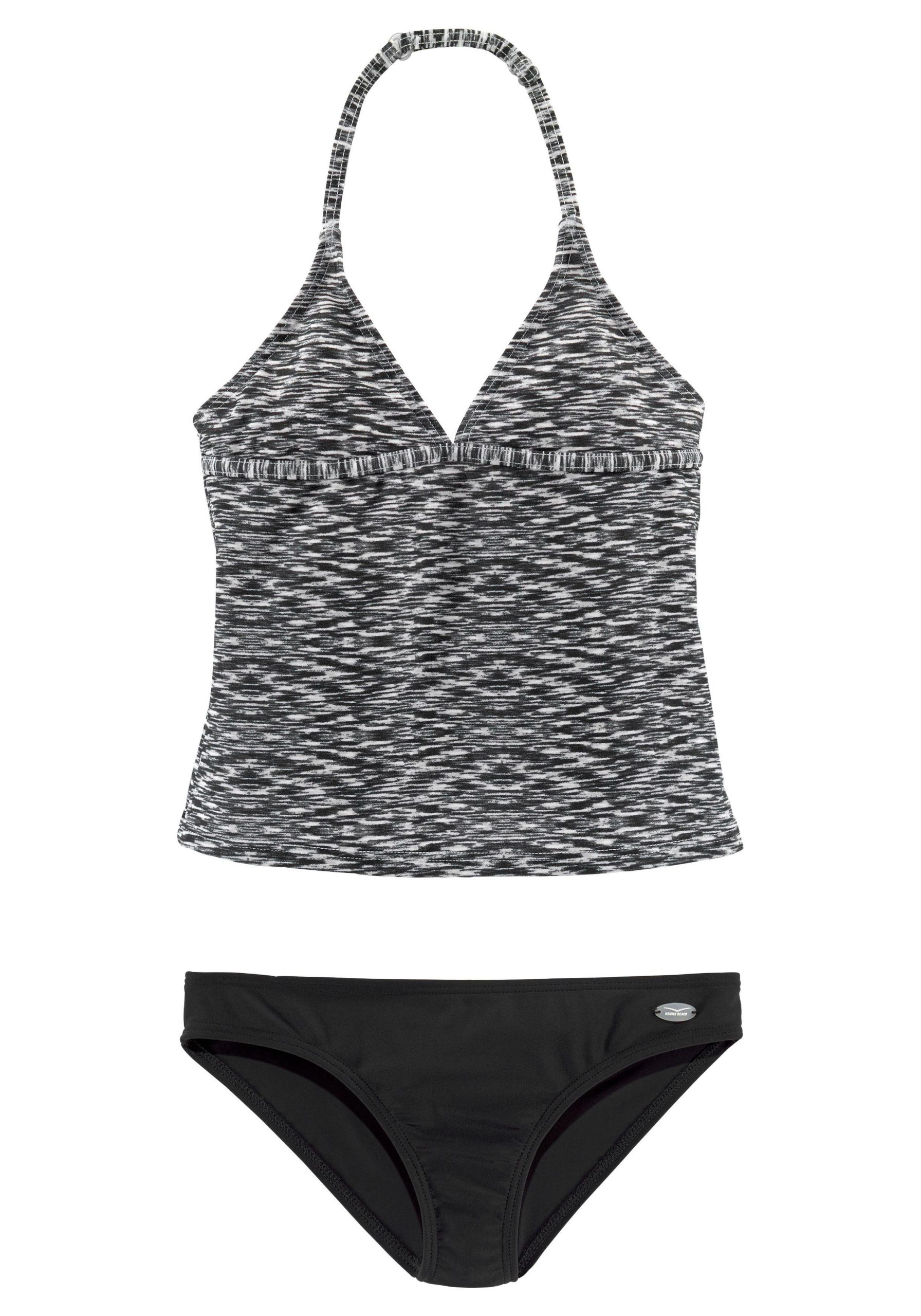 Venice Beach Tankini – Verstellbare Träger, Unifarbene Hose