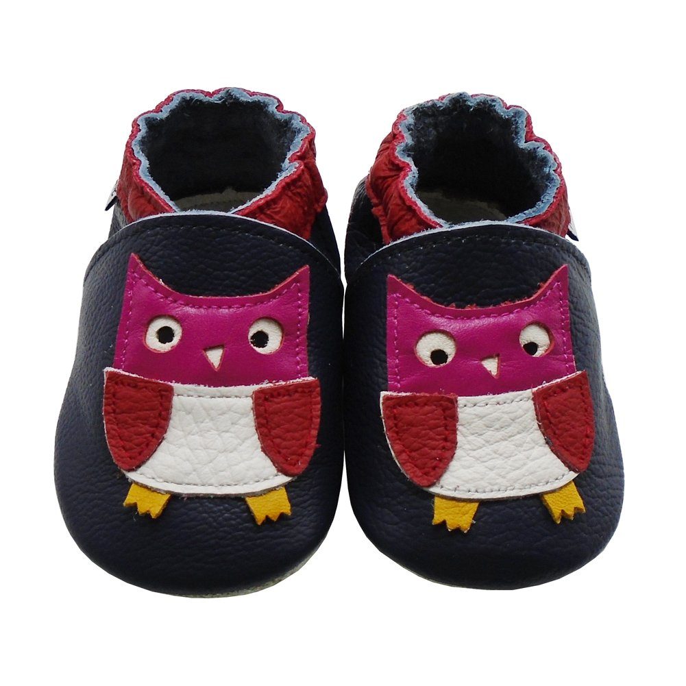 Mejale Eule (Owl) Baby Leather Shoes - Soft Crawling & First Steps