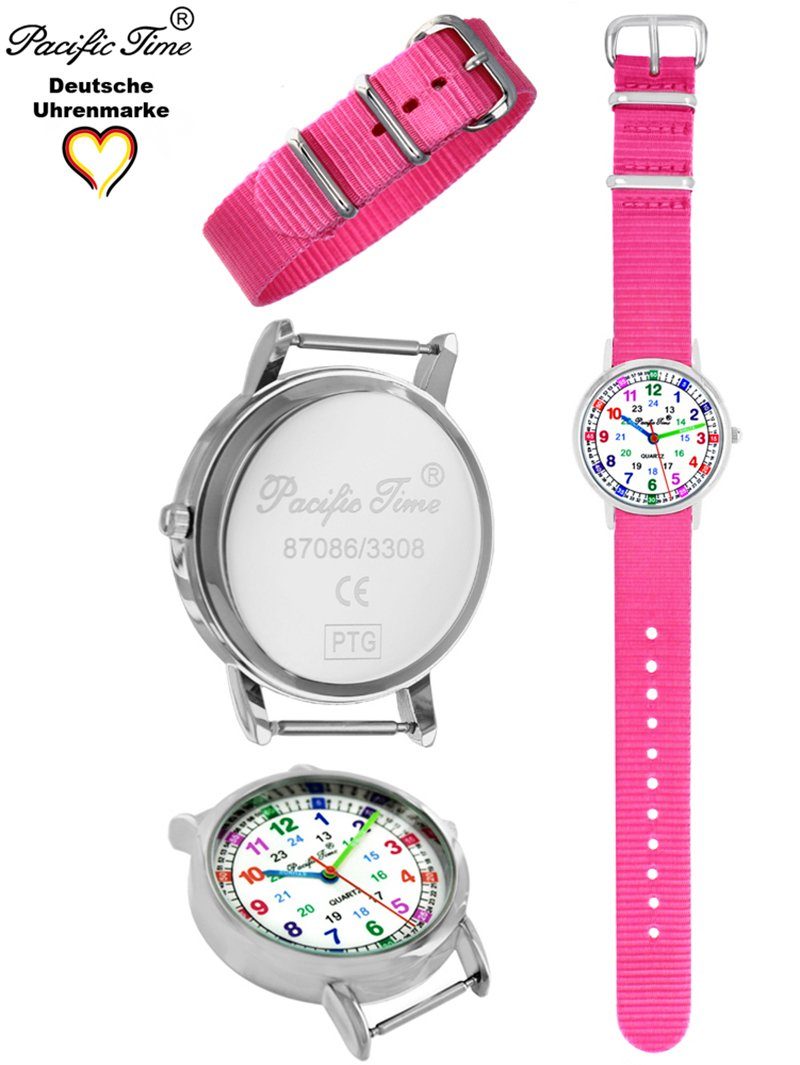 Pacific Time Children's Learning Quartz Watch - Interchangeable Strap & Fun Designs