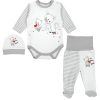 TupTam Baby Essentials Package - Unisex Long Sleeve Bodysuit, Pants & Hat Set