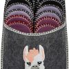ONVAYA Llama ABS Guest Slippers - 6 Pack - Non-Slip Felt House Slippers