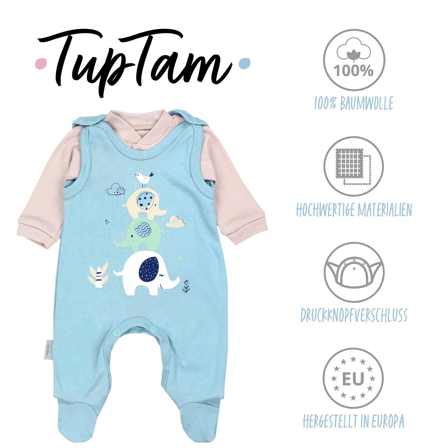 TupTam Baby Romper Set - Organic Cotton Animal Print & 'I Love Mum' - Girl & Boy