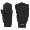 Barts Haakon Lambswool Gloves: Convertible Mittens & Fingerless Design