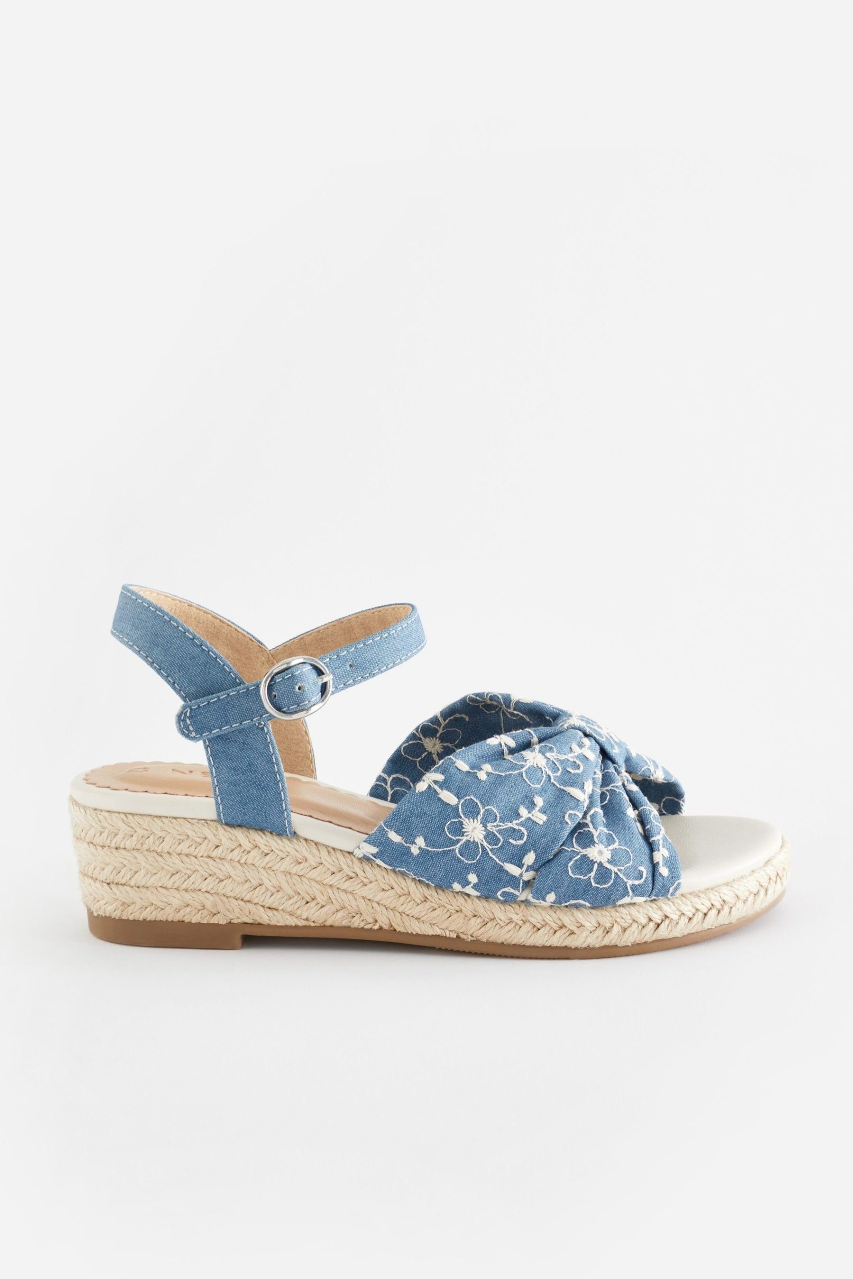 Next Bow Detail Wedge Sandals - Elegant & Comfortable