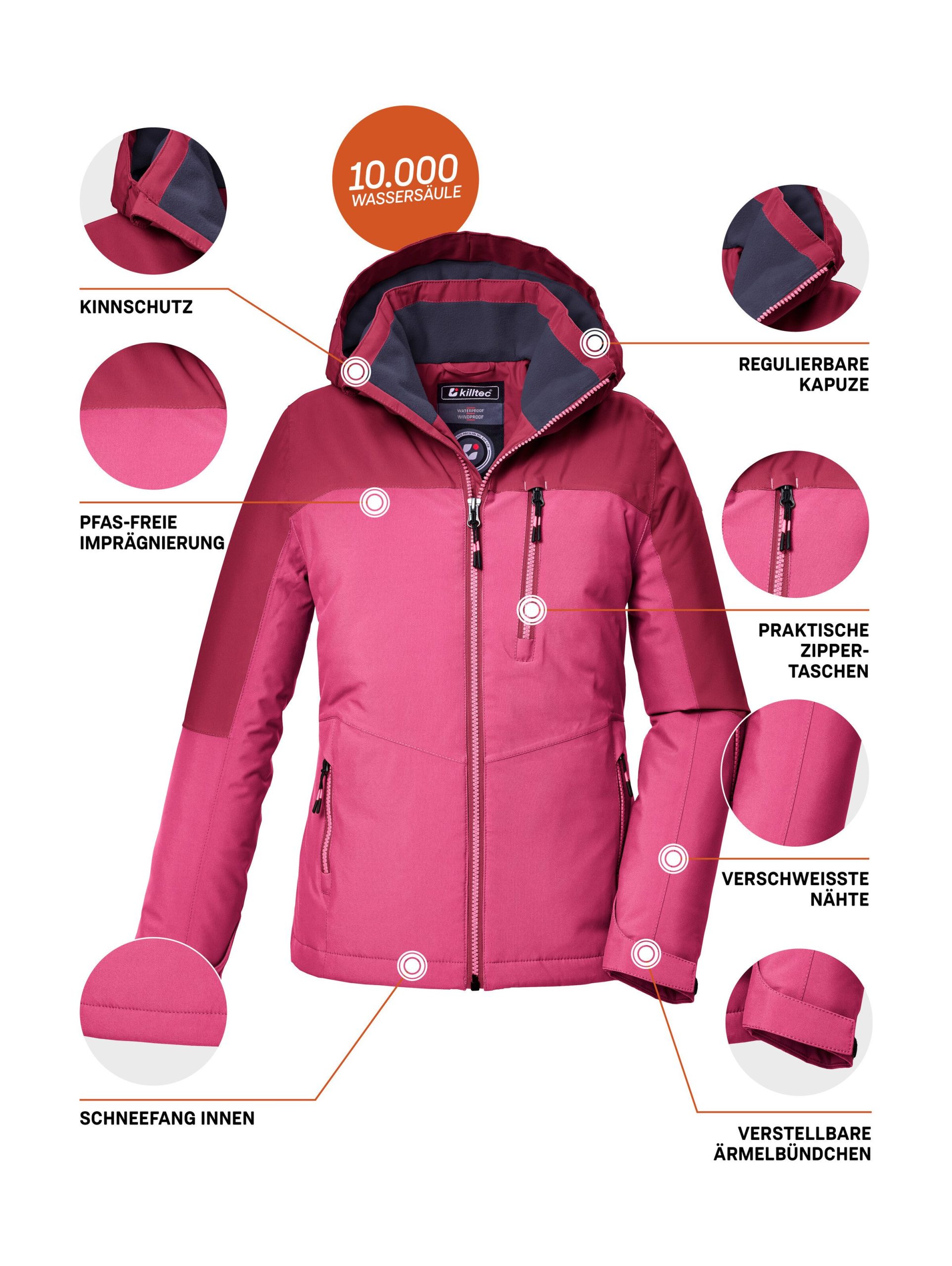Killtec KOW 353 Girls’ Ski & Functional Jacket - Waterproof & Warm Killtec KOW 353 Girls’ Ski & Functional Jacket - Waterproof & Warm