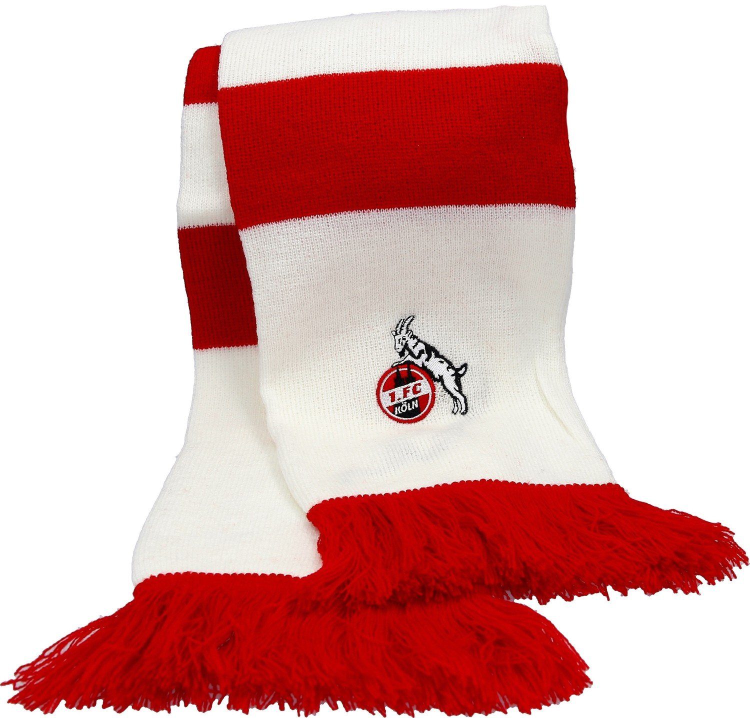 1. FC Köln Fan Scarf - Official Red & White Stripe Design