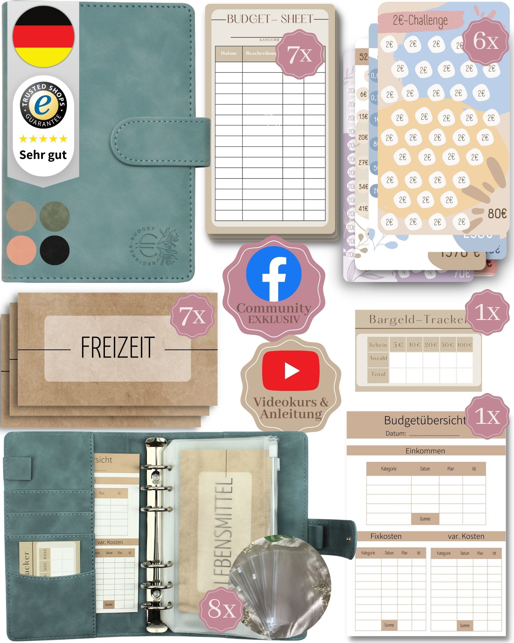 BeginnerBudget Ringbuchmappe: Envelope System Budget Planner Starter Kit