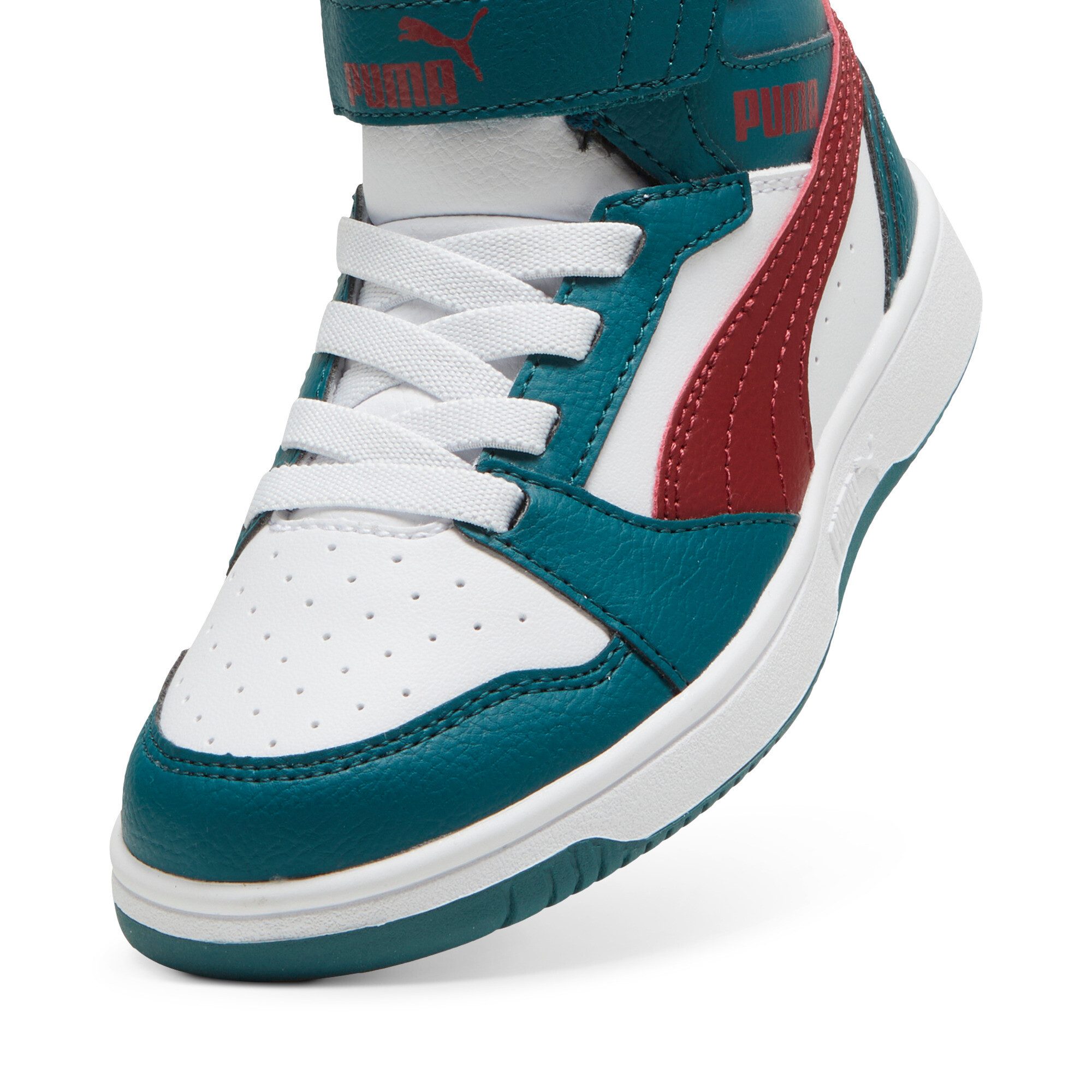 PUMA Rebound V6 Mid AC+ PS Kids' Retro Basketball Sneakers PUMA Rebound V6 Mid AC+ PS Kids' Retro Basketball Sneakers